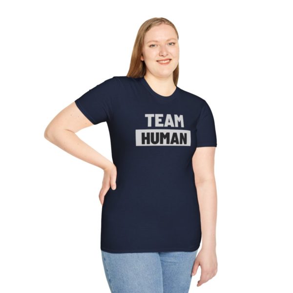 Team Human Unisex Softstyle T-Shirt - Image 53