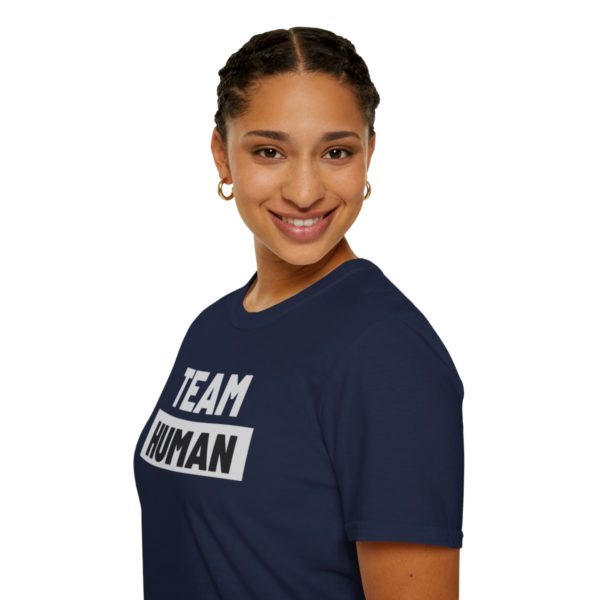 Team Human Unisex Softstyle T-Shirt - Image 57
