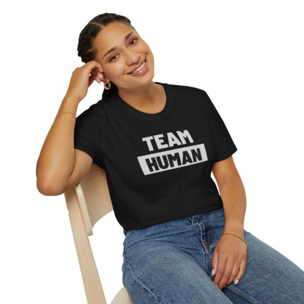 Team Human Unisex Softstyle T-Shirt - Image 10