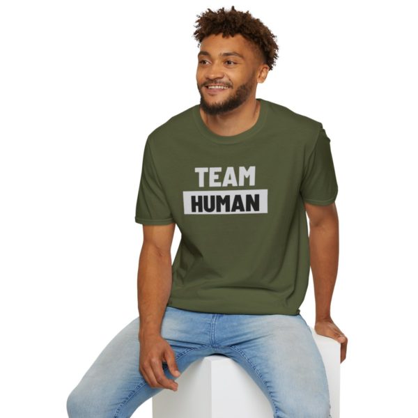 Team Human Unisex Softstyle T-Shirt - Image 24