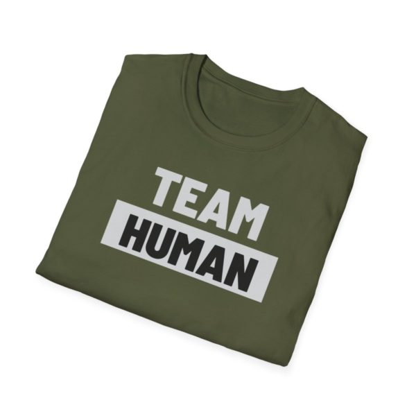 Team Human Unisex Softstyle T-Shirt - Image 16