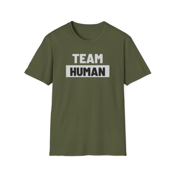 Team Human Unisex Softstyle T-Shirt - Image 13