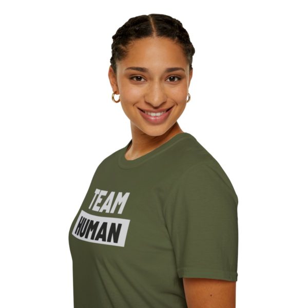 Team Human Unisex Softstyle T-Shirt - Image 21