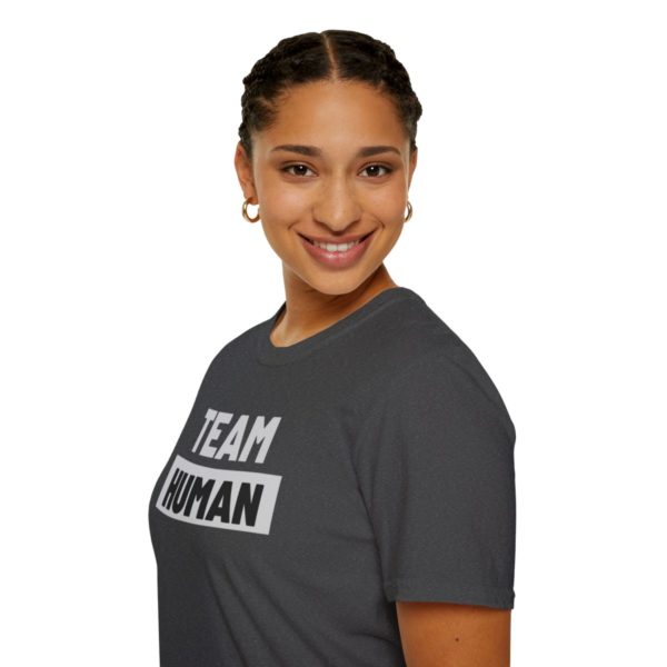 Team Human Unisex Softstyle T-Shirt - Image 33