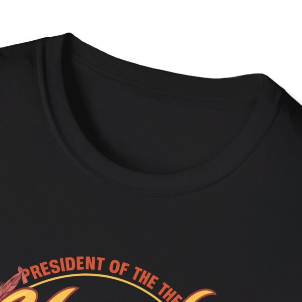 President of the Hawk Tuah Girl Fan Club Shirt Funny Trend Tee - Image 3